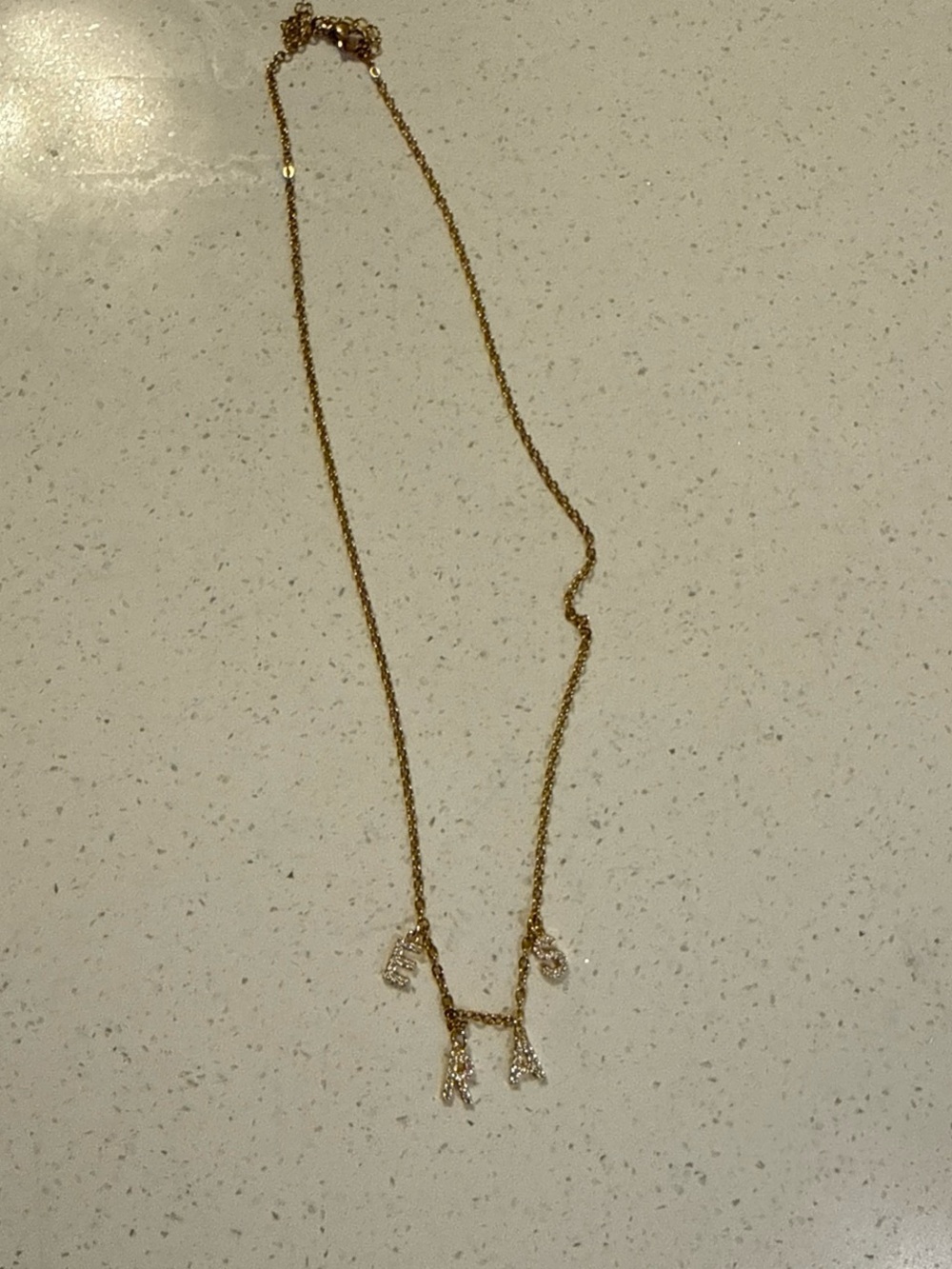 Gold Letter Charm Necklace - Women Jewelry